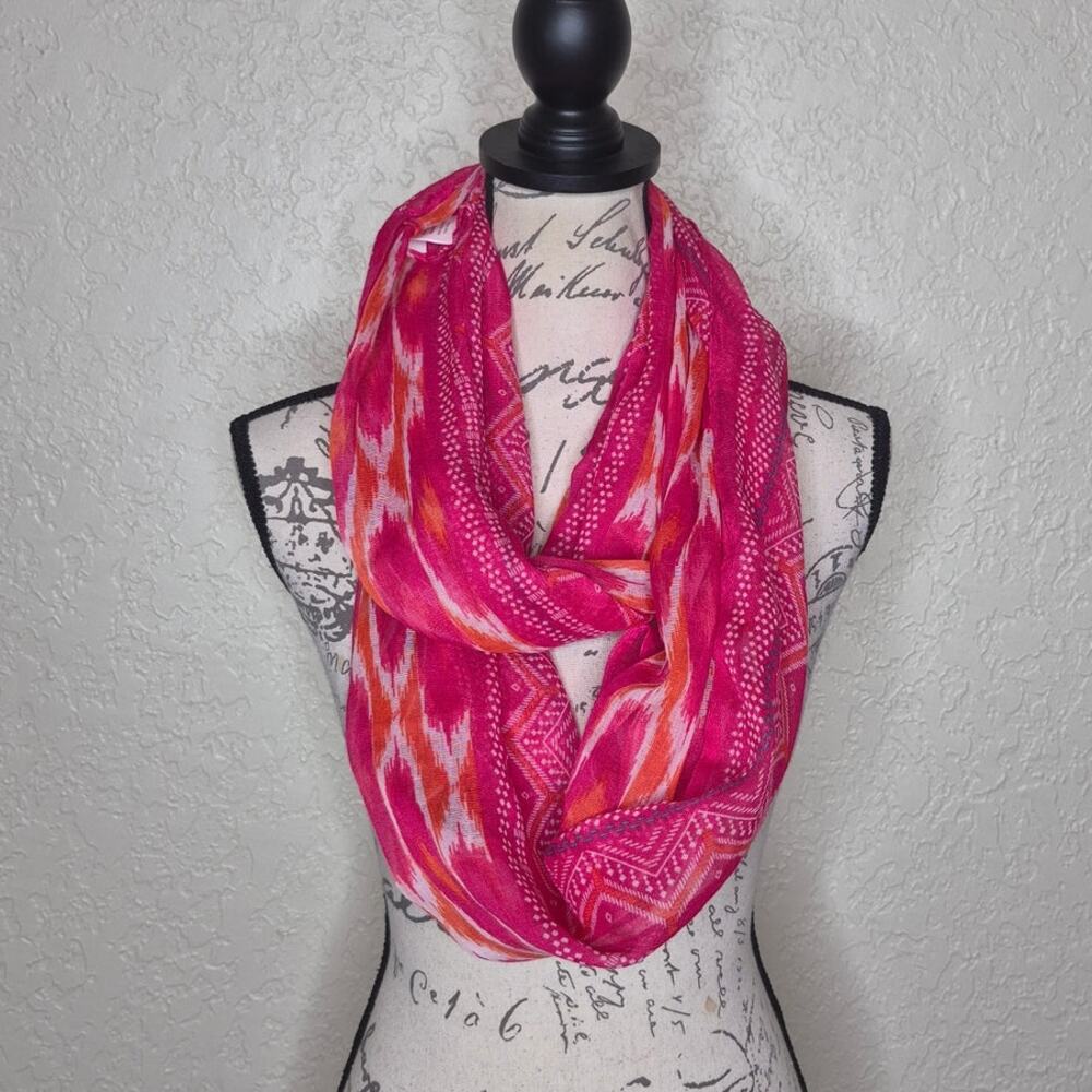 Multicolored Sheer Infinity Scarf One Size